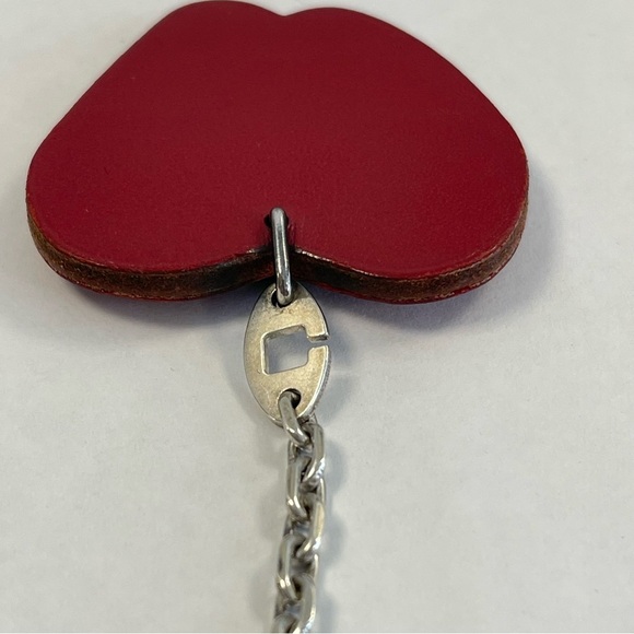 Hermes Bag Charm Leather Apple on Silver-tone Chain - Preloved - Picture 8 of 14